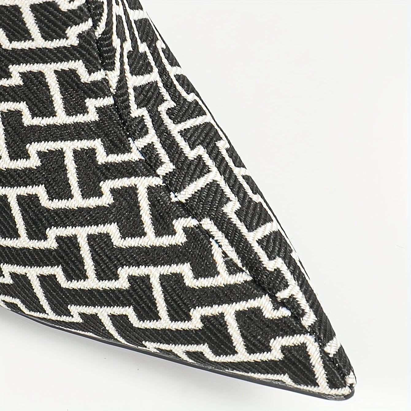 VougeVamp Women's High Heel Mid-Calf Boots – Plaid Pattern with Rhinestone Accents & Side Zipper - VougeVampUK