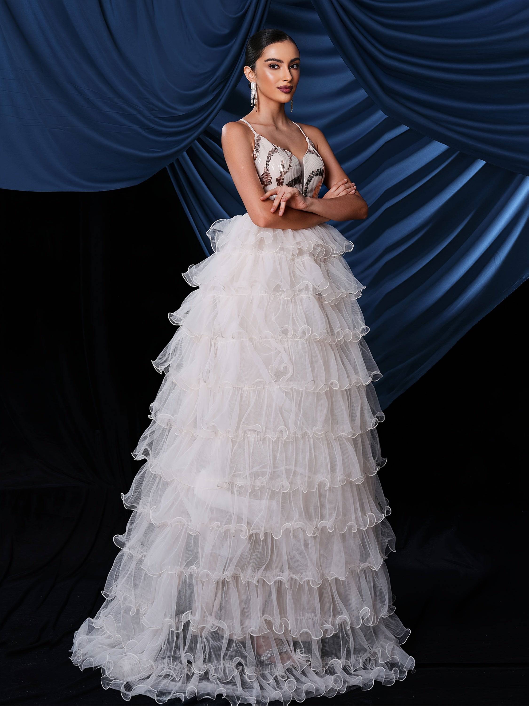 VougeVamp Elegant Backless High-Thigh Mesh Dress – Sequin Panel Evening Gown for Women - VougeVampUK