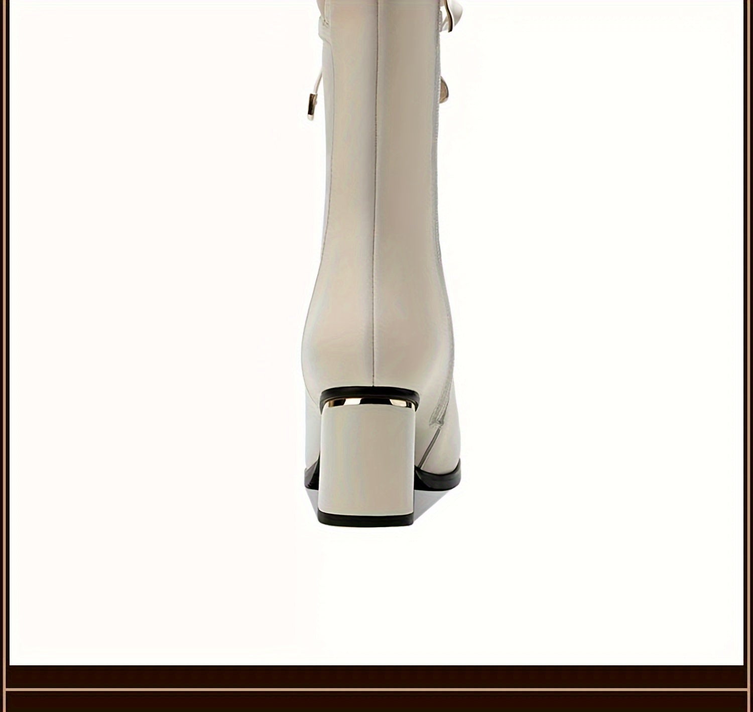 VougeVamp Stylish Mid-Calf Boots – Chic Chunky Heel, Solid Color & Easy Side Zip - VougeVampUK