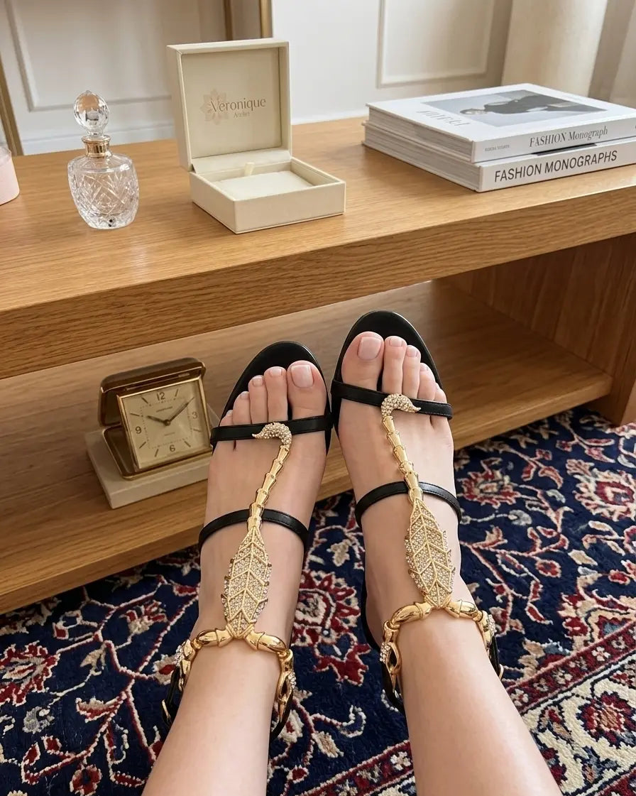 Signature Rhinestone Stiletto Ankle-Strap Pumps