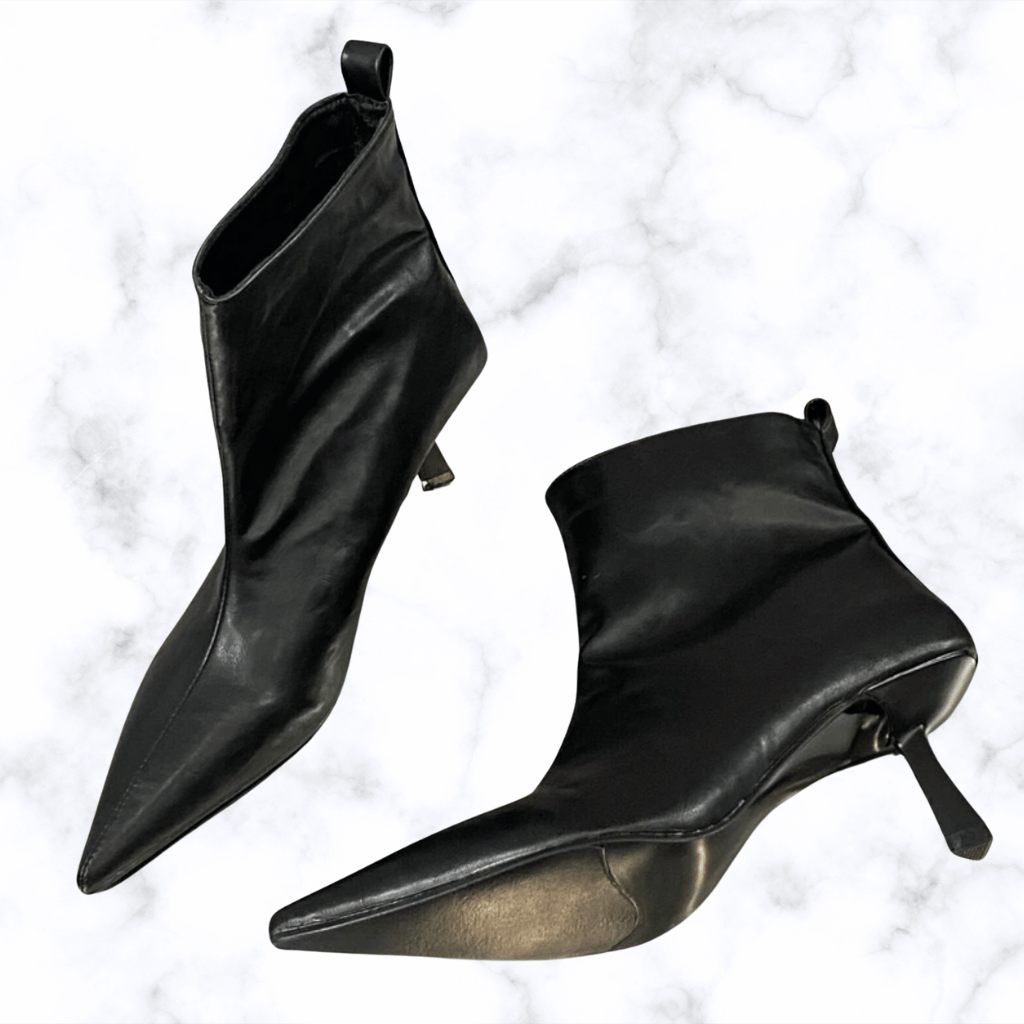 Handmade Pointed Toe Ankle Boots for Women – Elegant Wedding & Party Shoes, Slim Fit Short Booties