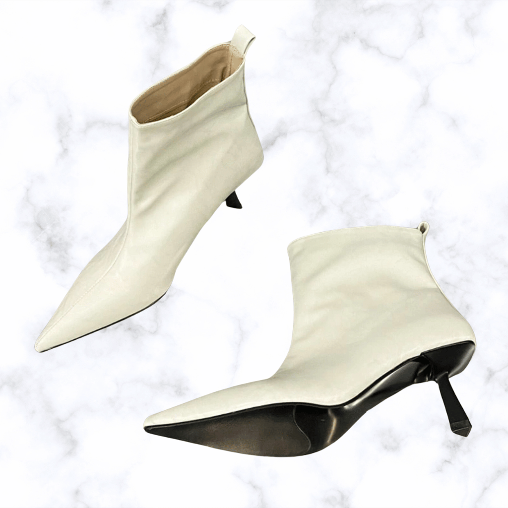 Handmade Pointed Toe Ankle Boots for Women – Elegant Wedding & Party Shoes, Slim Fit Short Booties