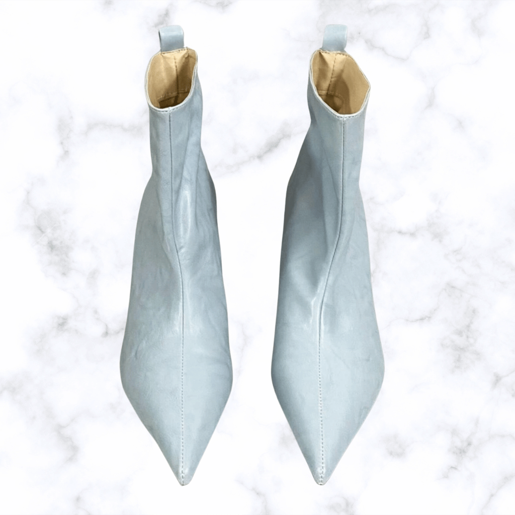 Handmade Pointed Toe Ankle Boots for Women – Elegant Wedding & Party Shoes, Slim Fit Short Booties