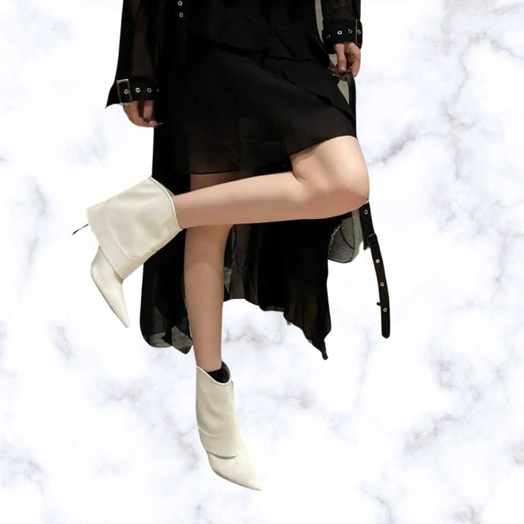 Handmade Street Style Pointed Toe Ankle Boots for Women - Sexy Thin High Heels Stripper Prom Shoes