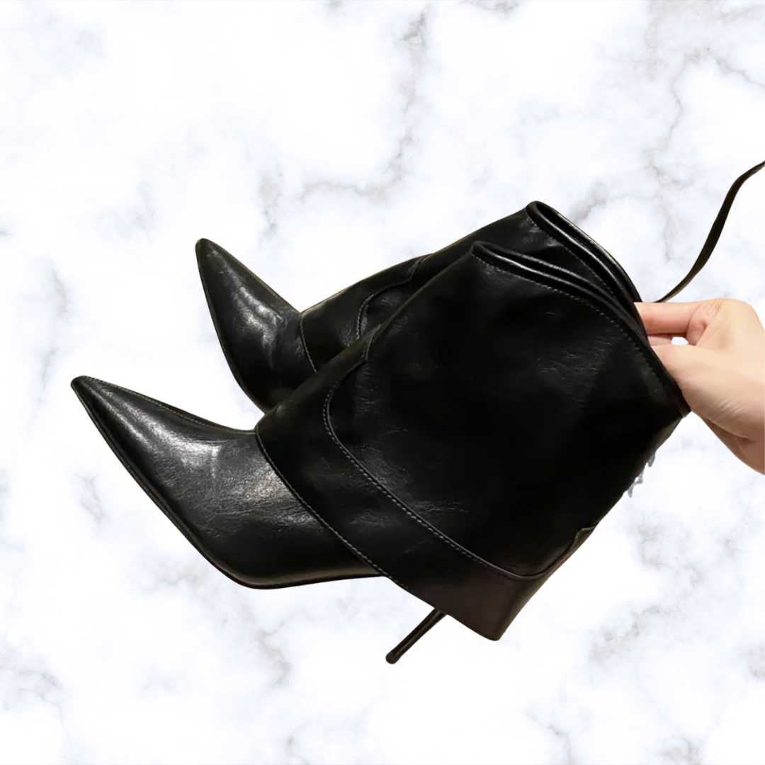 Handmade Street Style Pointed Toe Ankle Boots for Women - Sexy Thin High Heels Stripper Prom Shoes