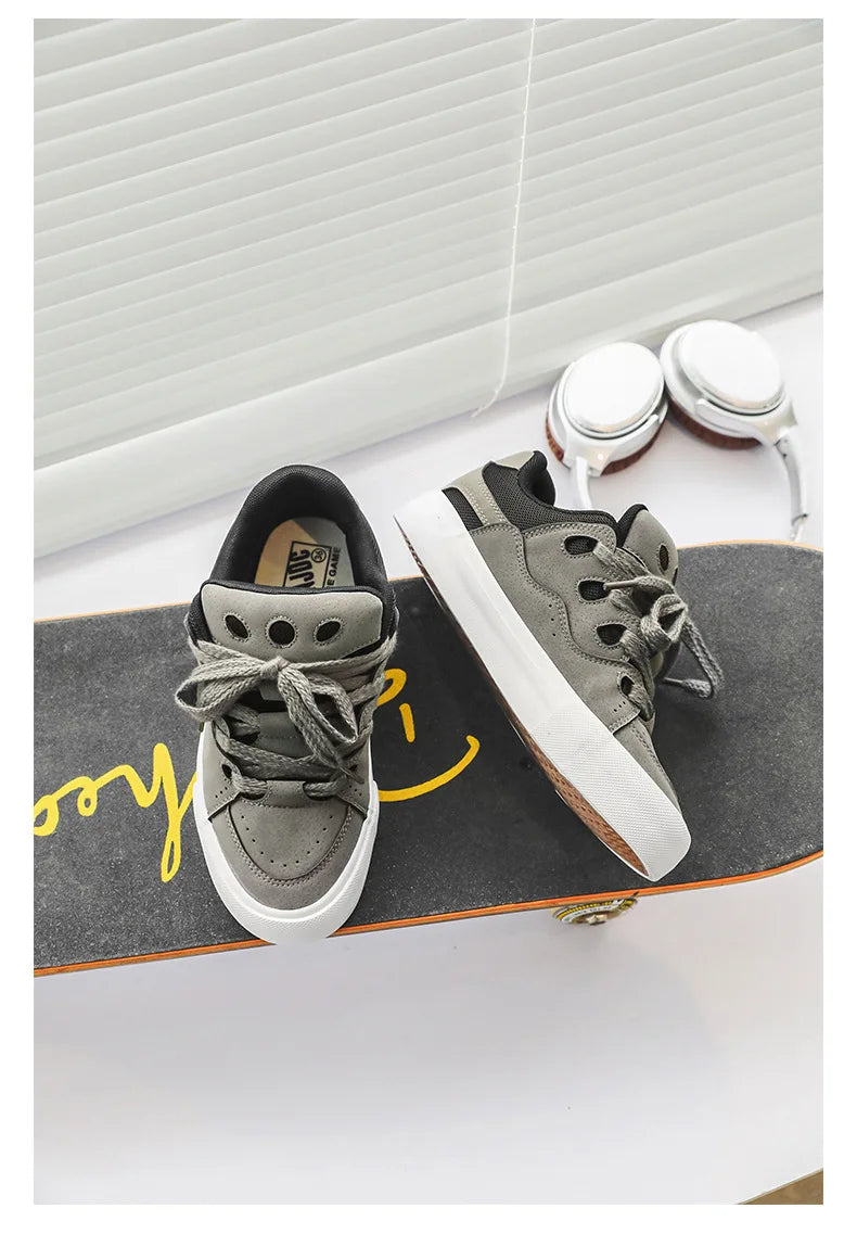 VougeVamp Women's Chunky Platform Sneakers – Trendy Pink Skateboard & Sports Shoes - VougeVampUK