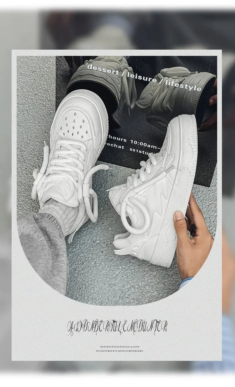 VougeVamp Unisex Skateboard Street Sneakers – Hip-Hop Style Vulcanized Casual Shoes for Walking & Sports - VougeVampUK