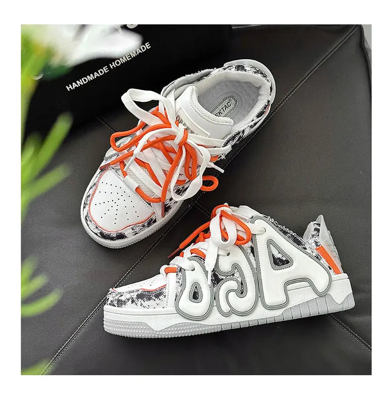 VougeVamp Unisex Skateboard Street Sneakers – High-Quality Hip-Hop Vulcanized Casual Shoes - VougeVampUK