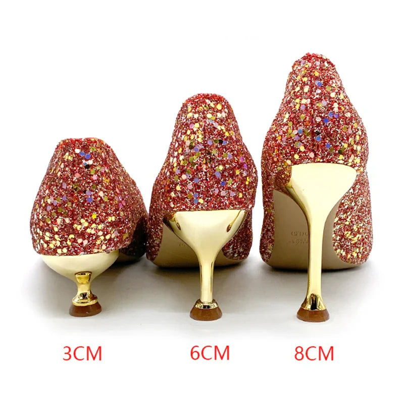 VougeVamp Pearl Flower Bridal Pumps – Elegant Bling High Heels for Weddings & Parties