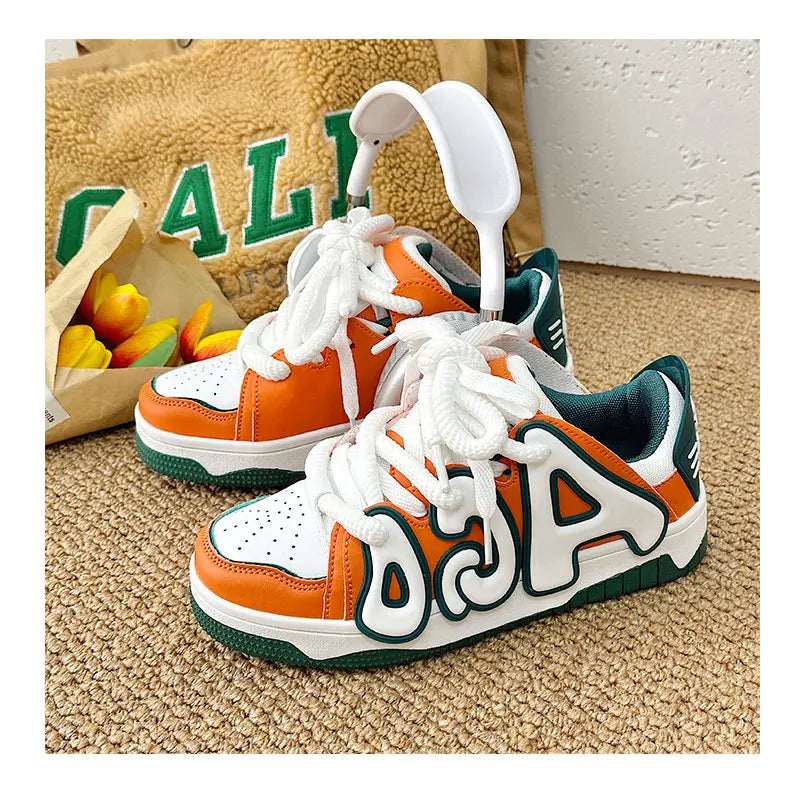 VougeVamp Unisex Skateboard Street Sneakers – High-Quality Hip-Hop Vulcanized Casual Shoes - VougeVampUK