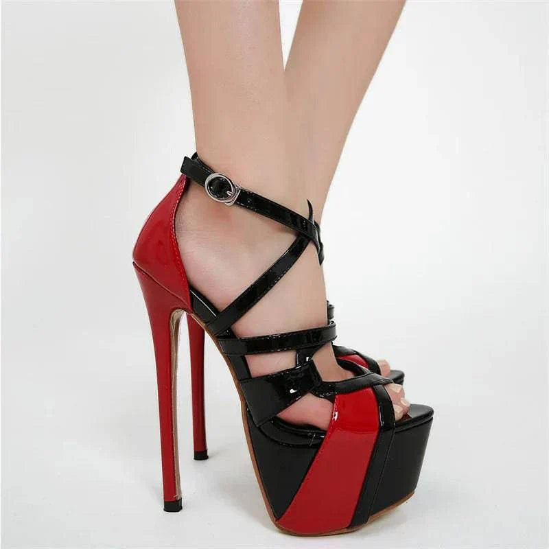 VougeVamp Platform Pumps - Peep Toe 16.5CM High Heel Wedding Shoes for Women