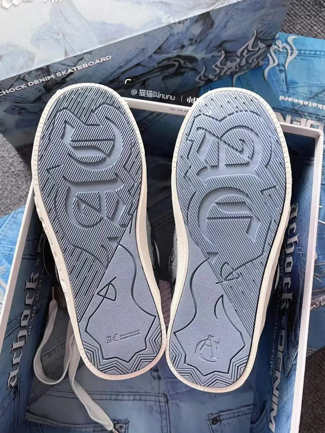 Trendy Thick-Soled Casual Denim Blue Sneakers – All-Match National Style Niche Shoes - VougeVampUK