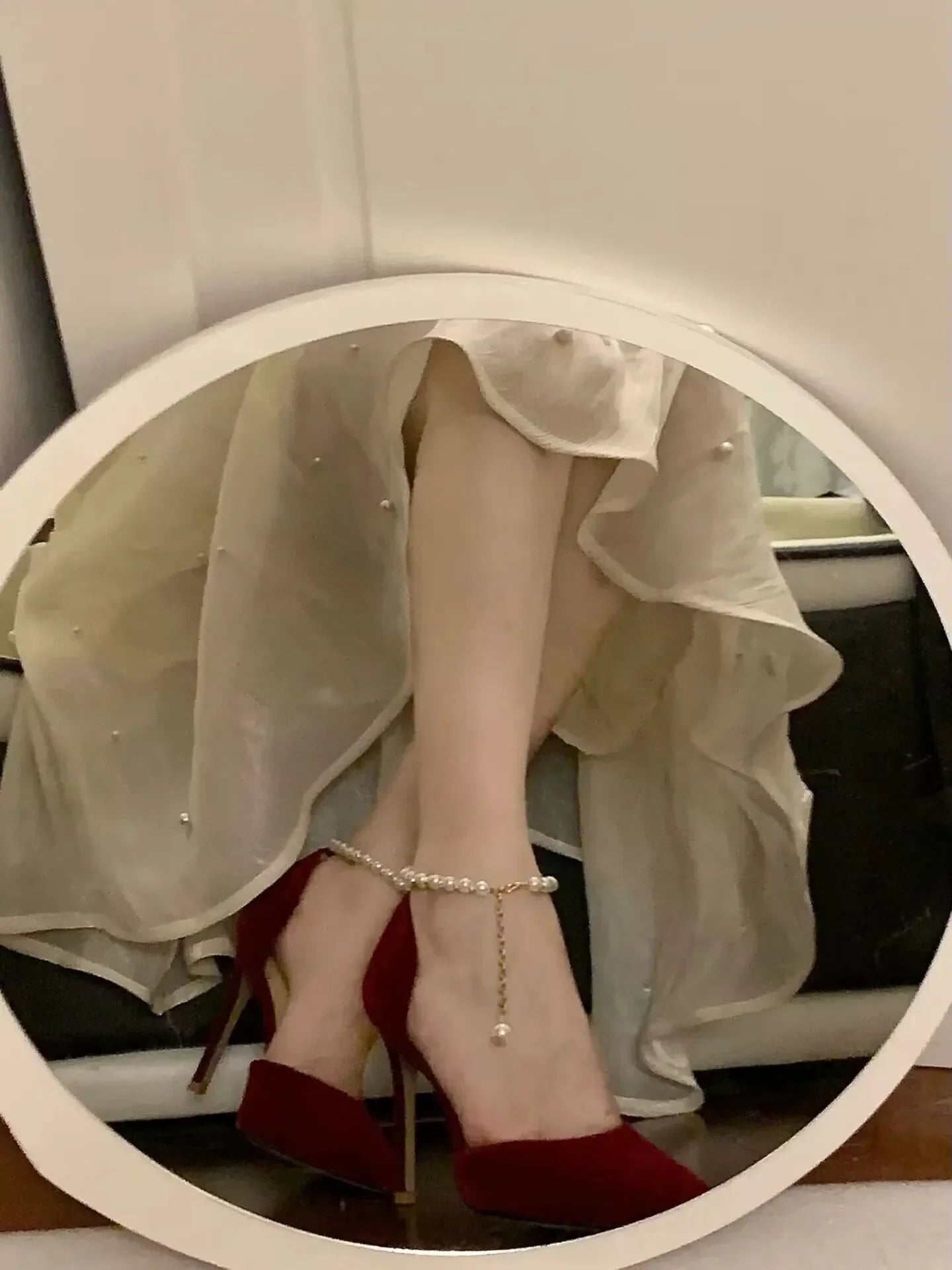 VougeVamp Pointed Toe High Heel Bridal Shoes – Elegant Metal Buckle Strap Stilettos for Weddings & Special Occasions