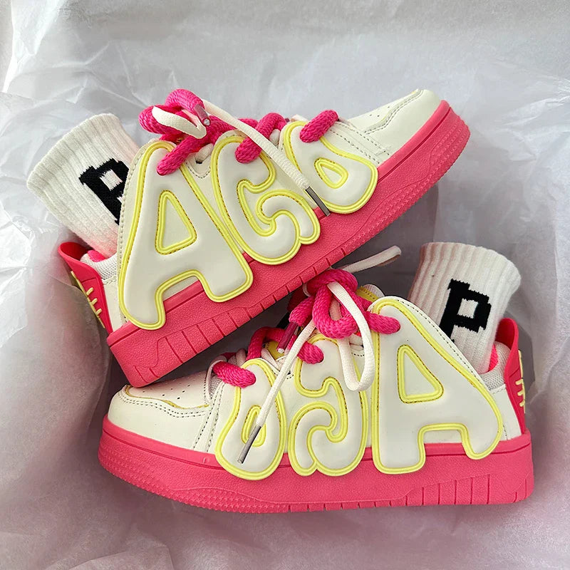 VougeVamp Unisex Skateboard Street Sneakers – High-Quality Hip-Hop Vulcanized Casual Shoes - VougeVampUK