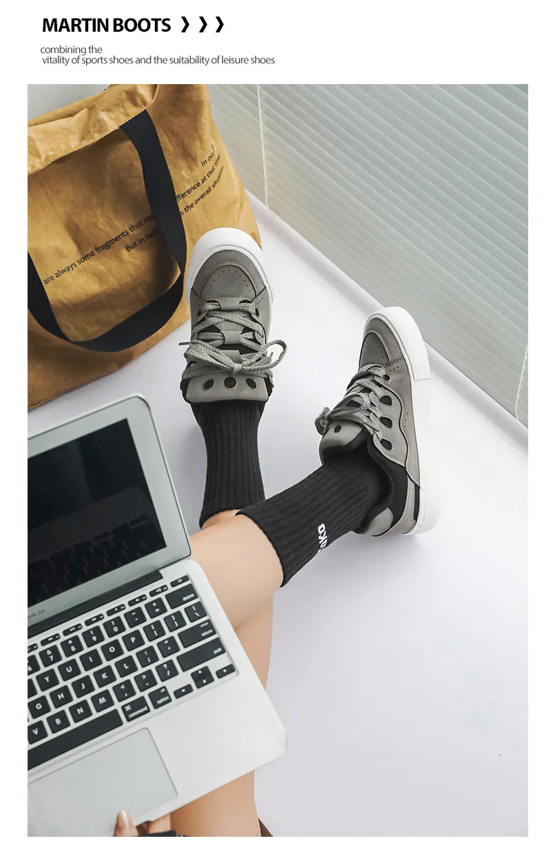 VougeVamp Women's Chunky Platform Sneakers – Trendy Pink Skateboard & Sports Shoes - VougeVampUK