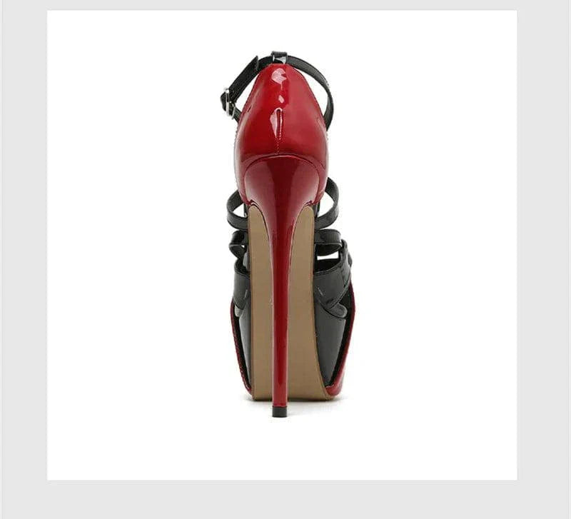 VougeVamp Platform Pumps - Peep Toe 16.5CM High Heel Wedding Shoes for Women