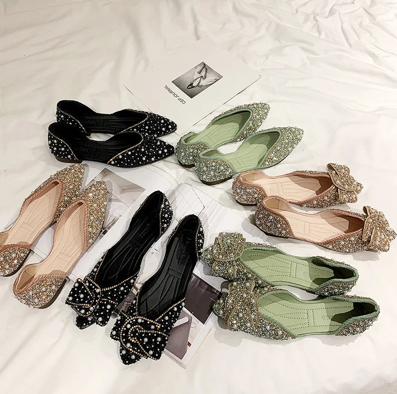 VougeVamp Women's Pointed Toe Loafers – Soft Sole Flat Shoes for Elegant & Casual Wear