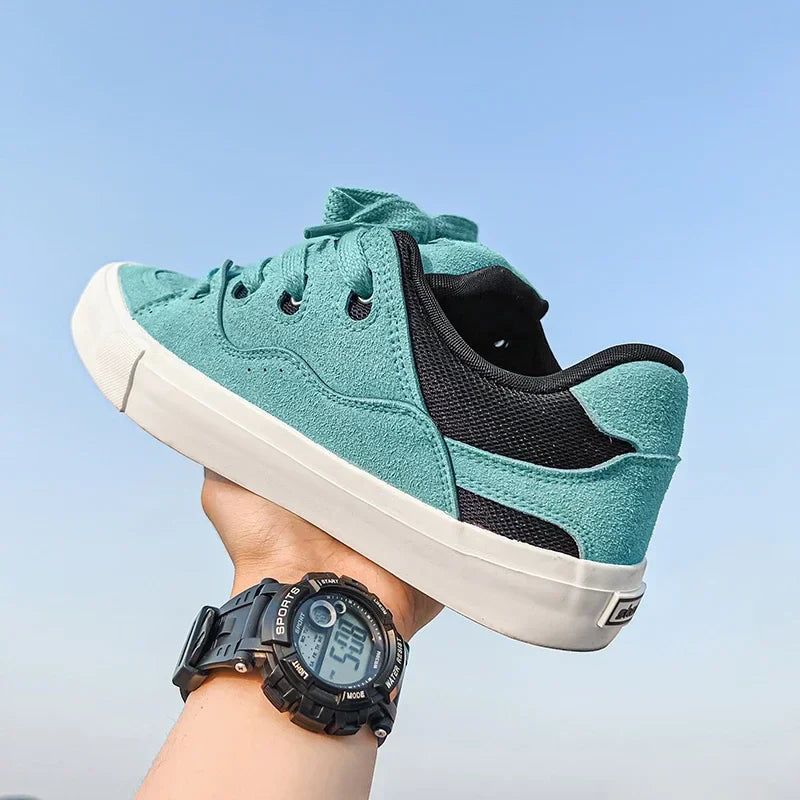 VougeVamp Women's Korean Fashion Canvas Sneakers – Trendy Platform Board Shoes for Casual Wear - VougeVampUK