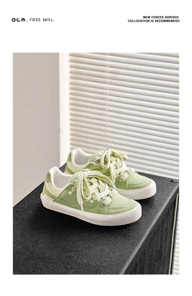 VougeVamp Women's Korean Fashion Canvas Sneakers – Trendy Platform Board Shoes for Casual Wear - VougeVampUK