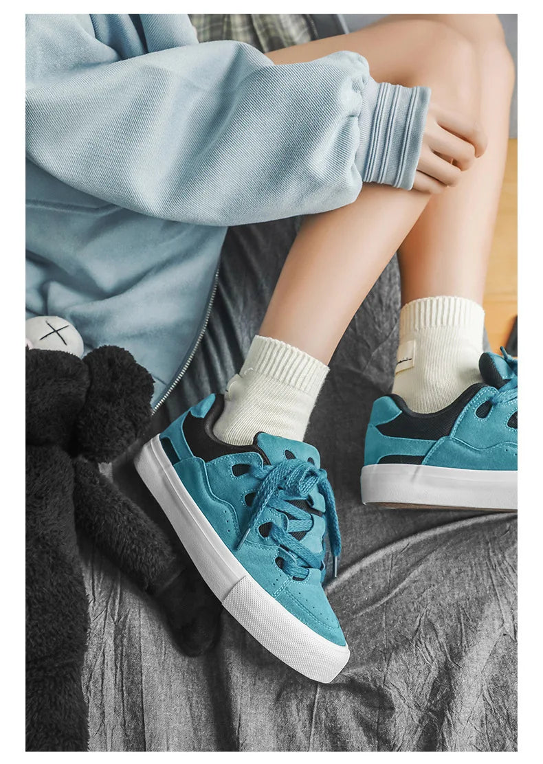 VougeVamp Women's Chunky Platform Sneakers – Trendy Pink Skateboard & Sports Shoes - VougeVampUK