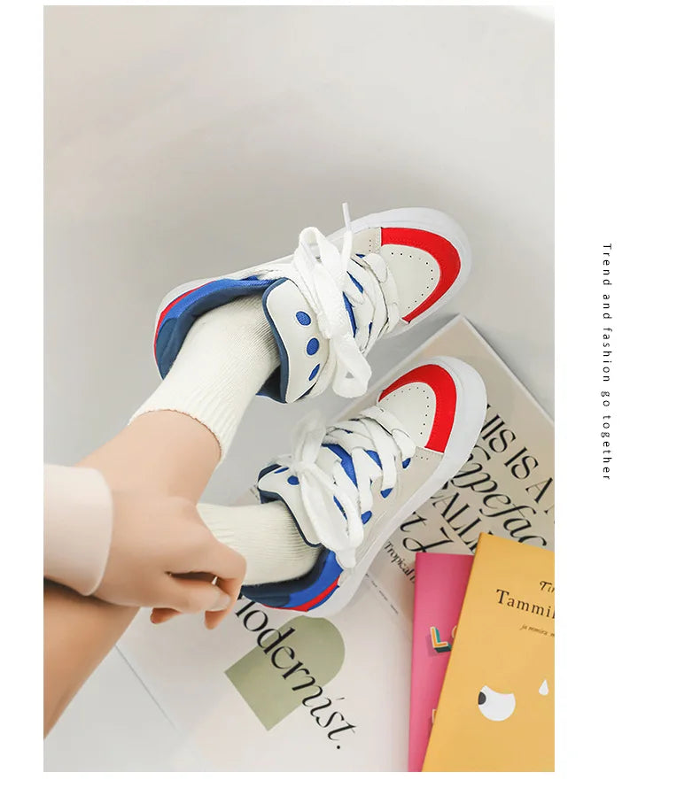 VougeVamp Women's Chunky Platform Sneakers – Trendy Pink Skateboard & Sports Shoes - VougeVampUK