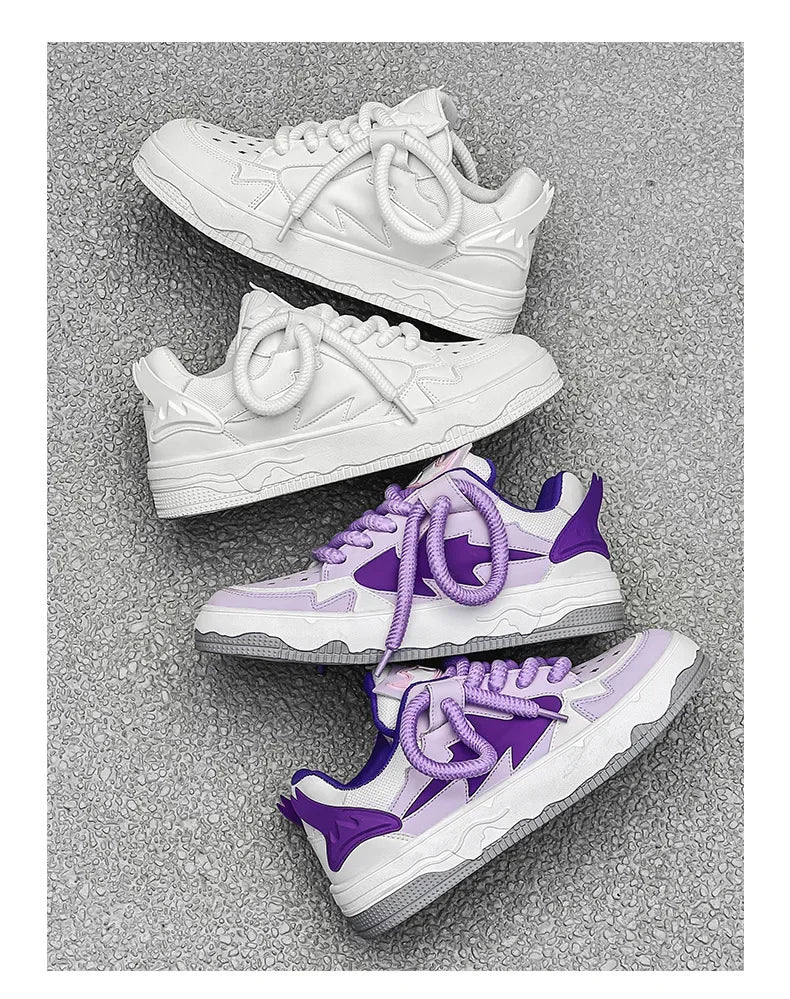 VougeVamp Unisex Skateboard Street Sneakers – Hip-Hop Style Vulcanized Casual Shoes for Walking & Sports - VougeVampUK