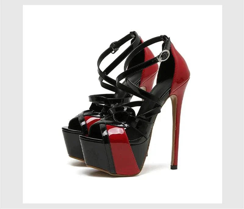 VougeVamp Platform Pumps - Peep Toe 16.5CM High Heel Wedding Shoes for Women