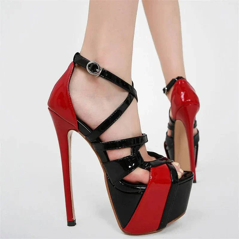 VougeVamp Platform Pumps - Peep Toe 16.5CM High Heel Wedding Shoes for Women