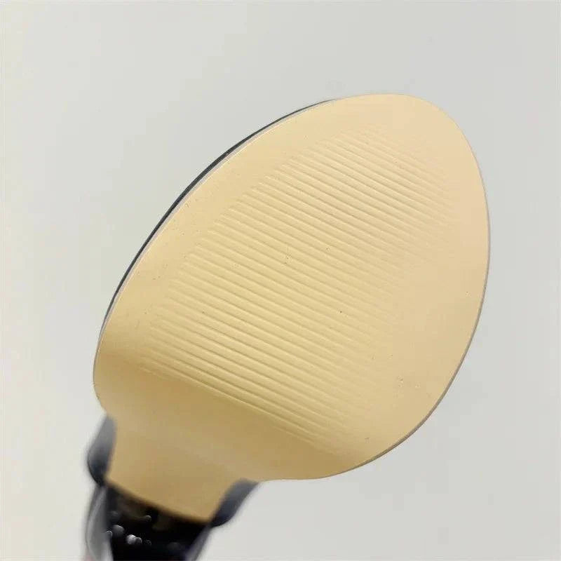 VougeVamp Black Pleated Platform Sandals - Peep Toe High Heel Party Shoes for Women