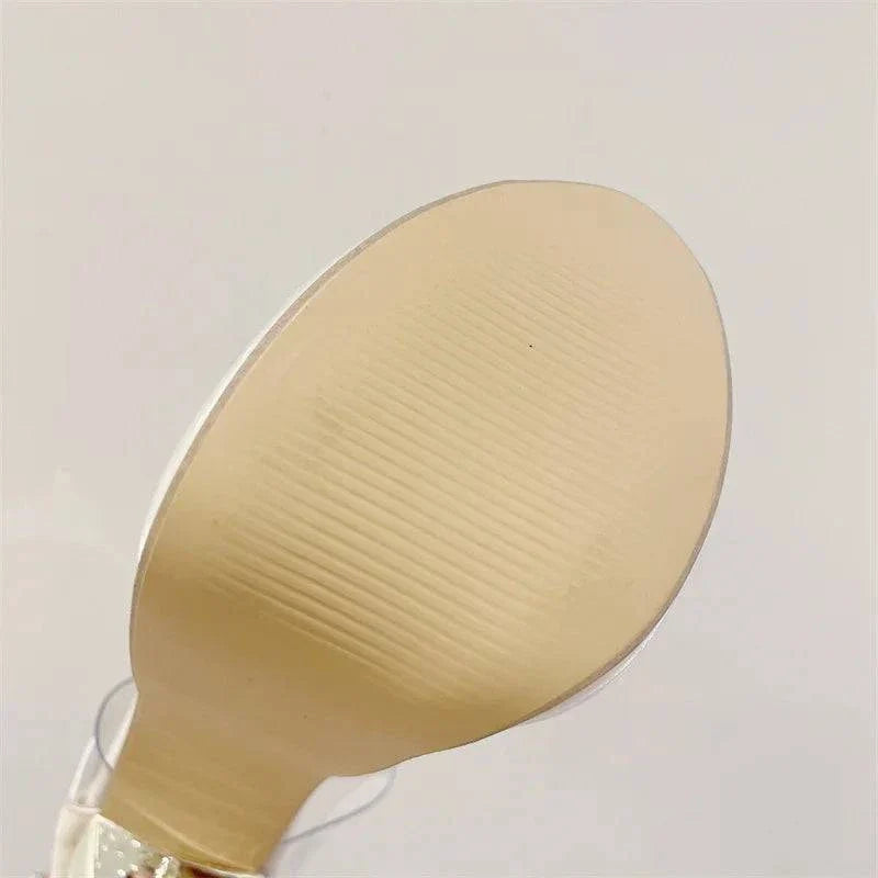 VougeVamp Transparent PVC Platform Pumps - Peep Toe High Heel Party Shoes for Women