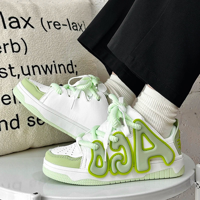 VougeVamp Unisex Skateboard Street Sneakers – High-Quality Hip-Hop Vulcanized Casual Shoes - VougeVampUK