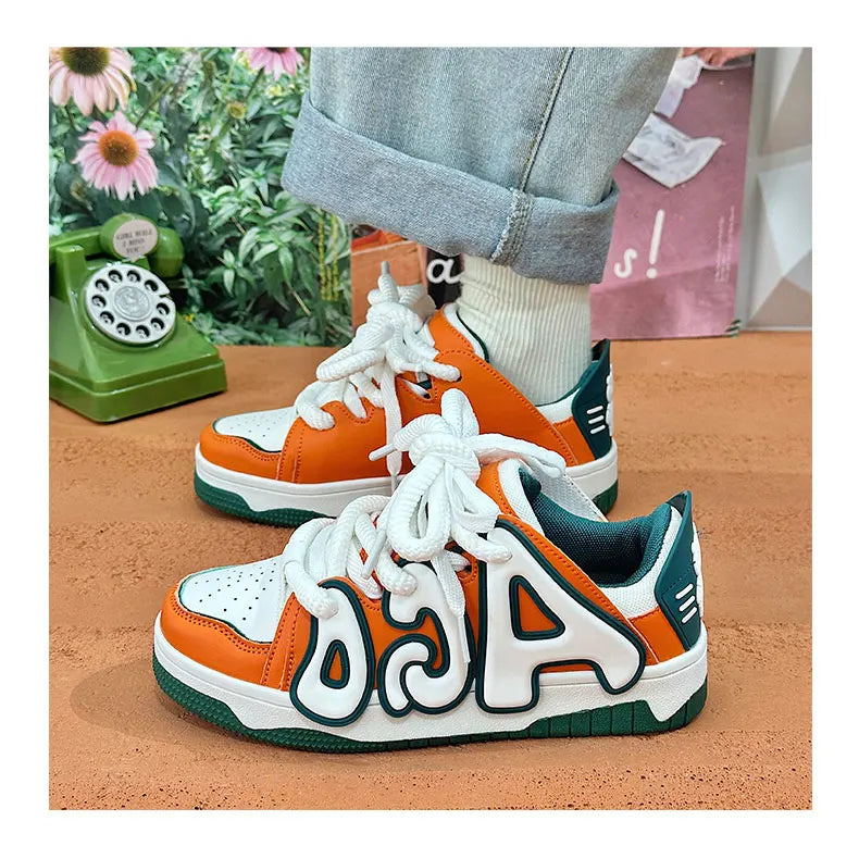 VougeVamp Unisex Skateboard Street Sneakers – High-Quality Hip-Hop Vulcanized Casual Shoes - VougeVampUK