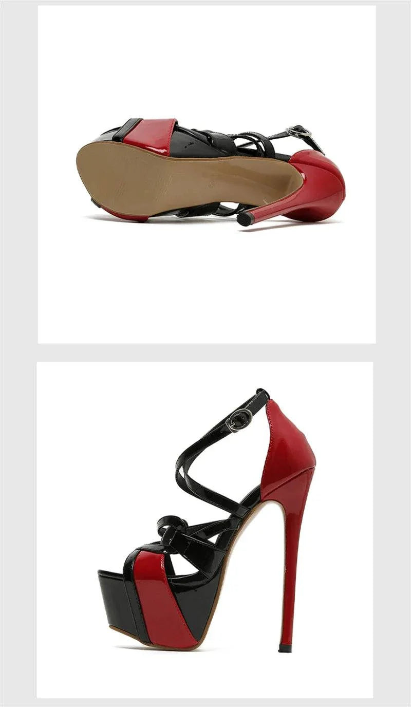 VougeVamp Platform Pumps - Peep Toe 16.5CM High Heel Wedding Shoes for Women