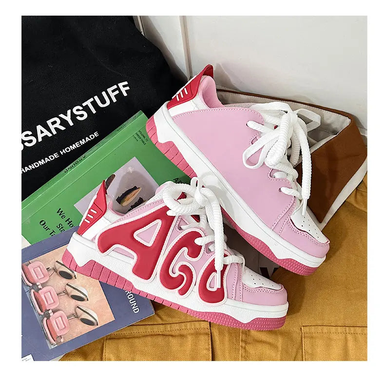 VougeVamp Unisex Skateboard Street Sneakers – High-Quality Hip-Hop Vulcanized Casual Shoes - VougeVampUK