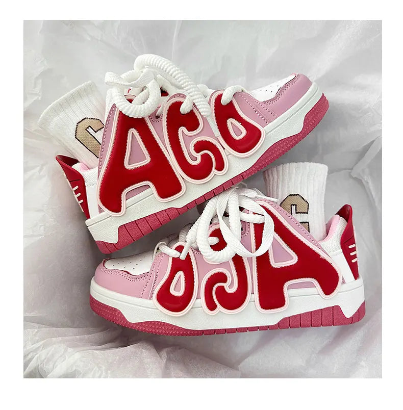 VougeVamp Unisex Skateboard Street Sneakers – High-Quality Hip-Hop Vulcanized Casual Shoes - VougeVampUK