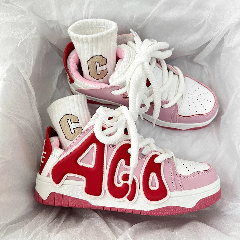 VougeVamp Unisex Skateboard Street Sneakers – High-Quality Hip-Hop Vulcanized Casual Shoes - VougeVampUK