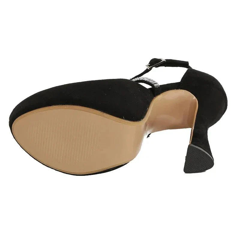 VougeVamp Women’s Rhinestone Ankle Strap Platform Wedges – Sexy Gladiator Sandals for Summer Parties and Events