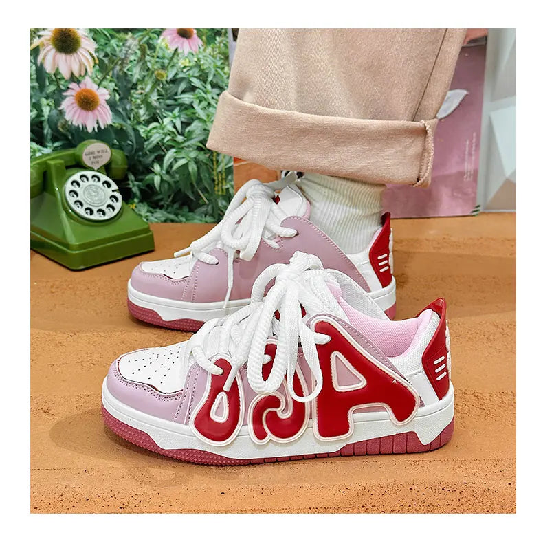 VougeVamp Unisex Skateboard Street Sneakers – High-Quality Hip-Hop Vulcanized Casual Shoes - VougeVampUK