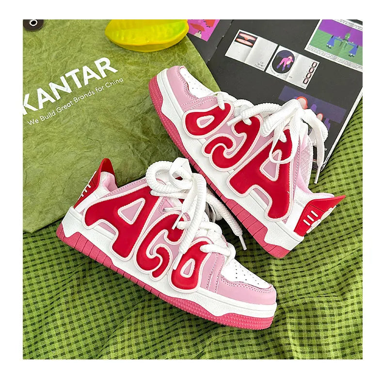 VougeVamp Unisex Skateboard Street Sneakers – High-Quality Hip-Hop Vulcanized Casual Shoes - VougeVampUK