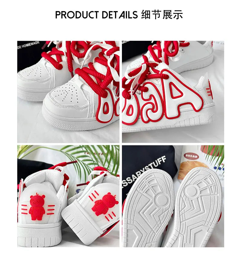 VougeVamp Unisex Skateboard Street Sneakers – High-Quality Hip-Hop Vulcanized Casual Shoes - VougeVampUK