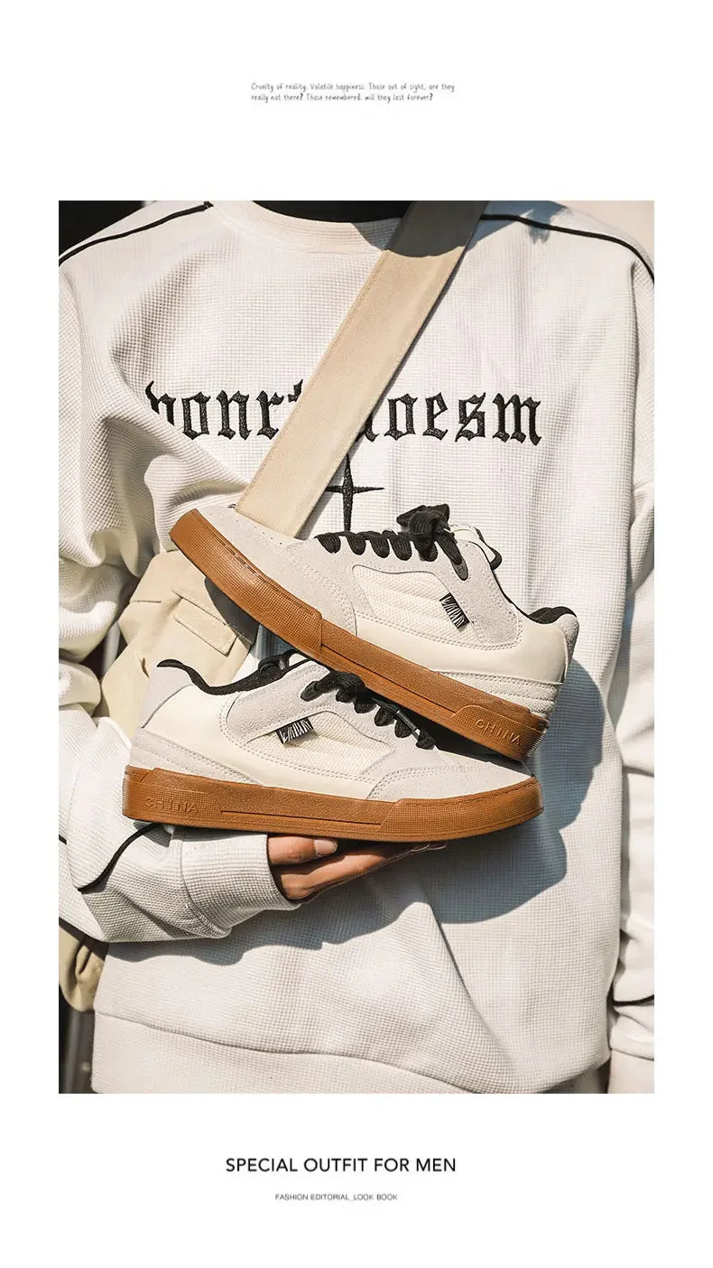 VougeVamp Unisex Fashion Skateboard Shoes – Casual Lace-Up Vulcanized Sports Sneakers - VougeVampUK