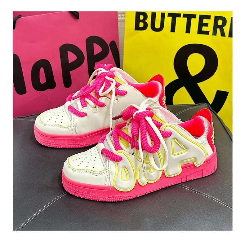 VougeVamp Unisex Skateboard Street Sneakers – High-Quality Hip-Hop Vulcanized Casual Shoes - VougeVampUK