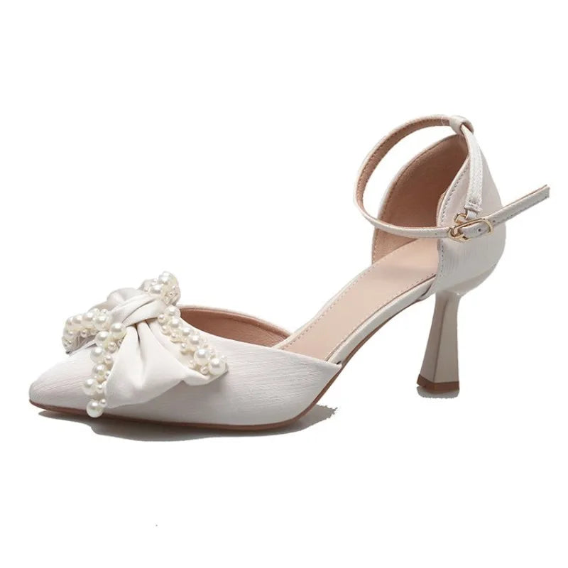 VougeVamp Women's Pointed Toe Butterfly Stiletto Heels – Elegant Bridal & Party Shoes