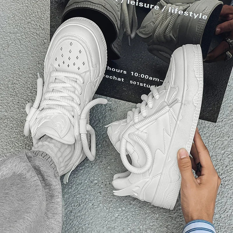 VougeVamp Unisex Skateboard Street Sneakers – Hip-Hop Style Vulcanized Casual Shoes for Walking & Sports - VougeVampUK