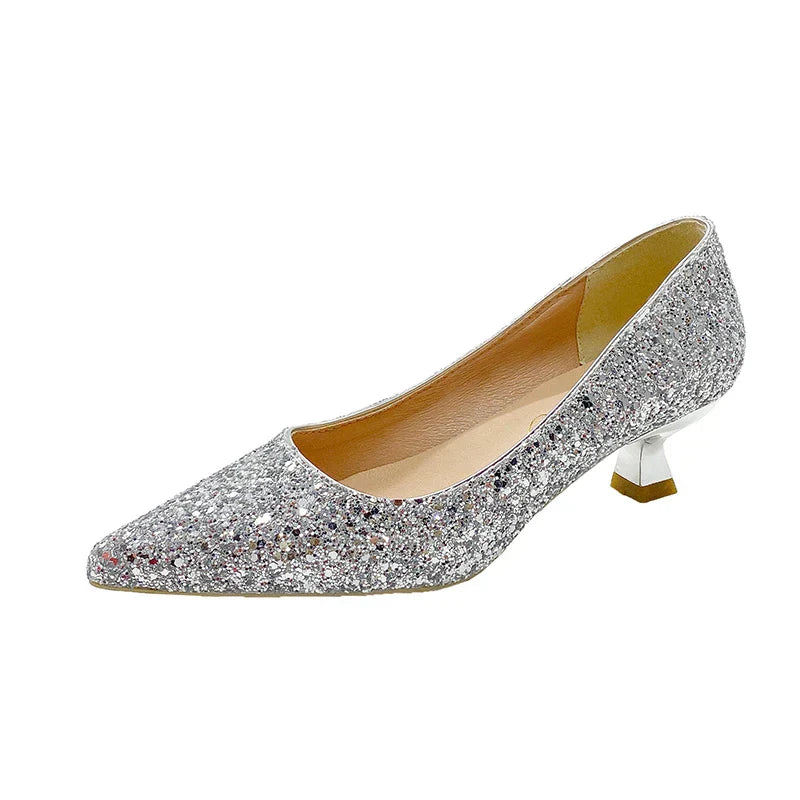 Crystal Gold Wedding High Heels for Women – Elegant Bridal Bridesmaid Shoes - VougeVampUK