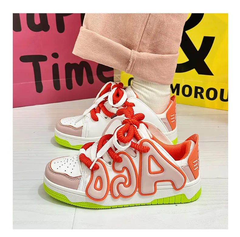 VougeVamp Unisex Skateboard Street Sneakers – High-Quality Hip-Hop Vulcanized Casual Shoes - VougeVampUK