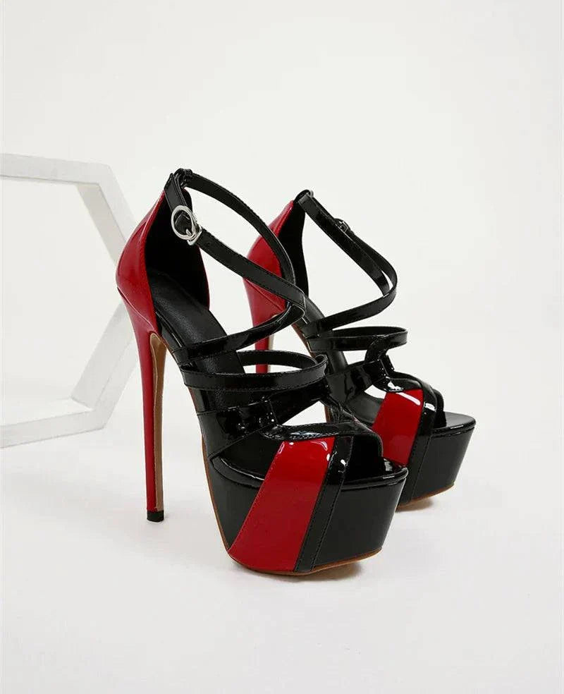 VougeVamp Platform Pumps - Peep Toe 16.5CM High Heel Wedding Shoes for Women