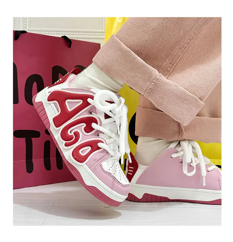 VougeVamp Unisex Skateboard Street Sneakers – High-Quality Hip-Hop Vulcanized Casual Shoes - VougeVampUK