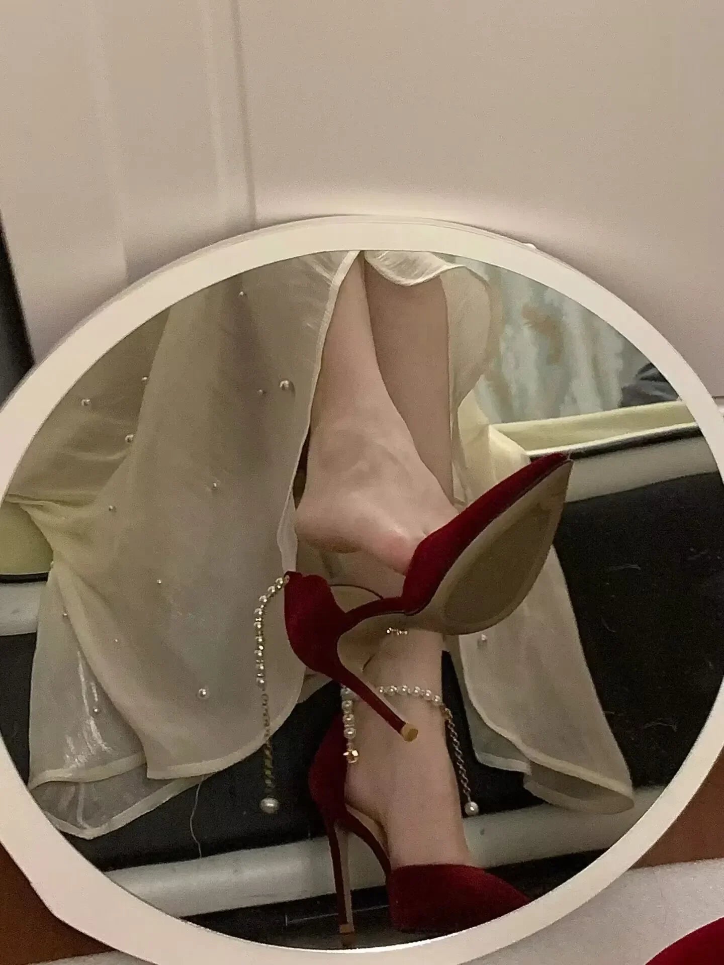 VougeVamp Pointed Toe High Heel Bridal Shoes – Elegant Metal Buckle Strap Stilettos for Weddings & Special Occasions