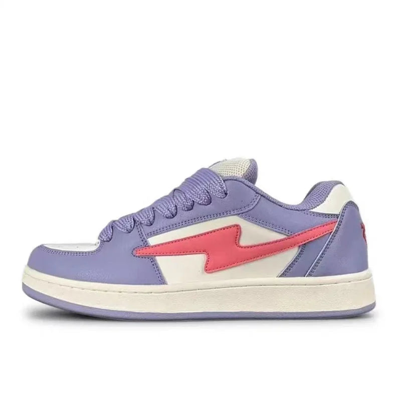 VougeVamp Women's Pink Lightning Sneakers – Trendy Y2K Platform Running Shoes with Thick Heel - VougeVampUK